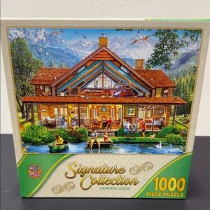 Signature Collection Camping Lodge 1000 Pc jigsaw Puzzle SALE🔴3/$25